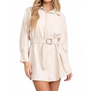 NEW CLOUD TEN not my first rodeo dress in beige